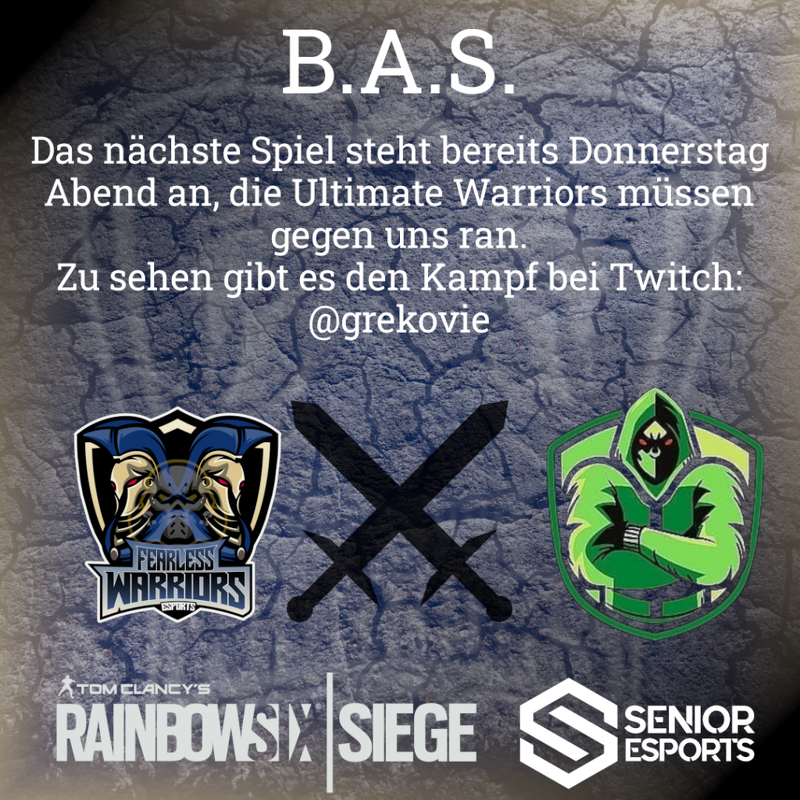 Diese Woche geht es bereits vor dem Wochenende in der Senior League ran, gegen die Ultimate Warriors. Wir sind fest entschlossen uns Punkte zu holen, also feuert uns an!

fearless-warriors-esports.de/kampf-gegen-di…