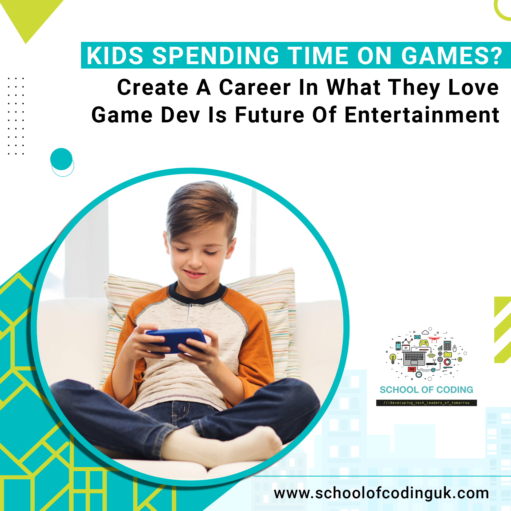 School Of Coding on Twitter: "If your kids are spending time on games and  are genuinely interested in game design and development, then we have  courses that are very viable. Learn what