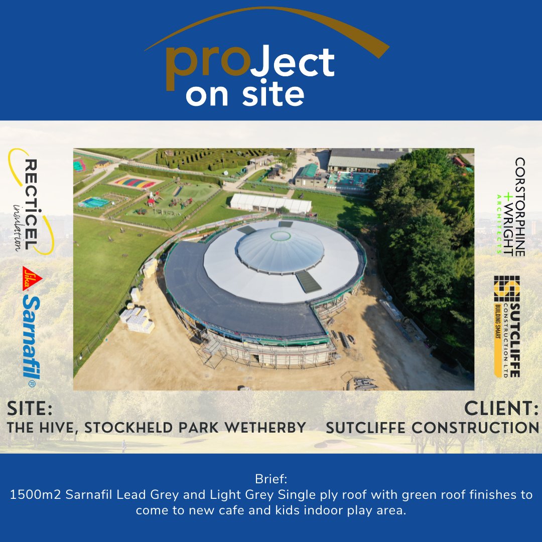 We are currently on site at Stockheld park working on The Hive.
Installing  Sika Sarnafil UK Recticel on behalf of Sutcliffe Construction Sutcliffe Construction 

Watch this space for more images as we go!