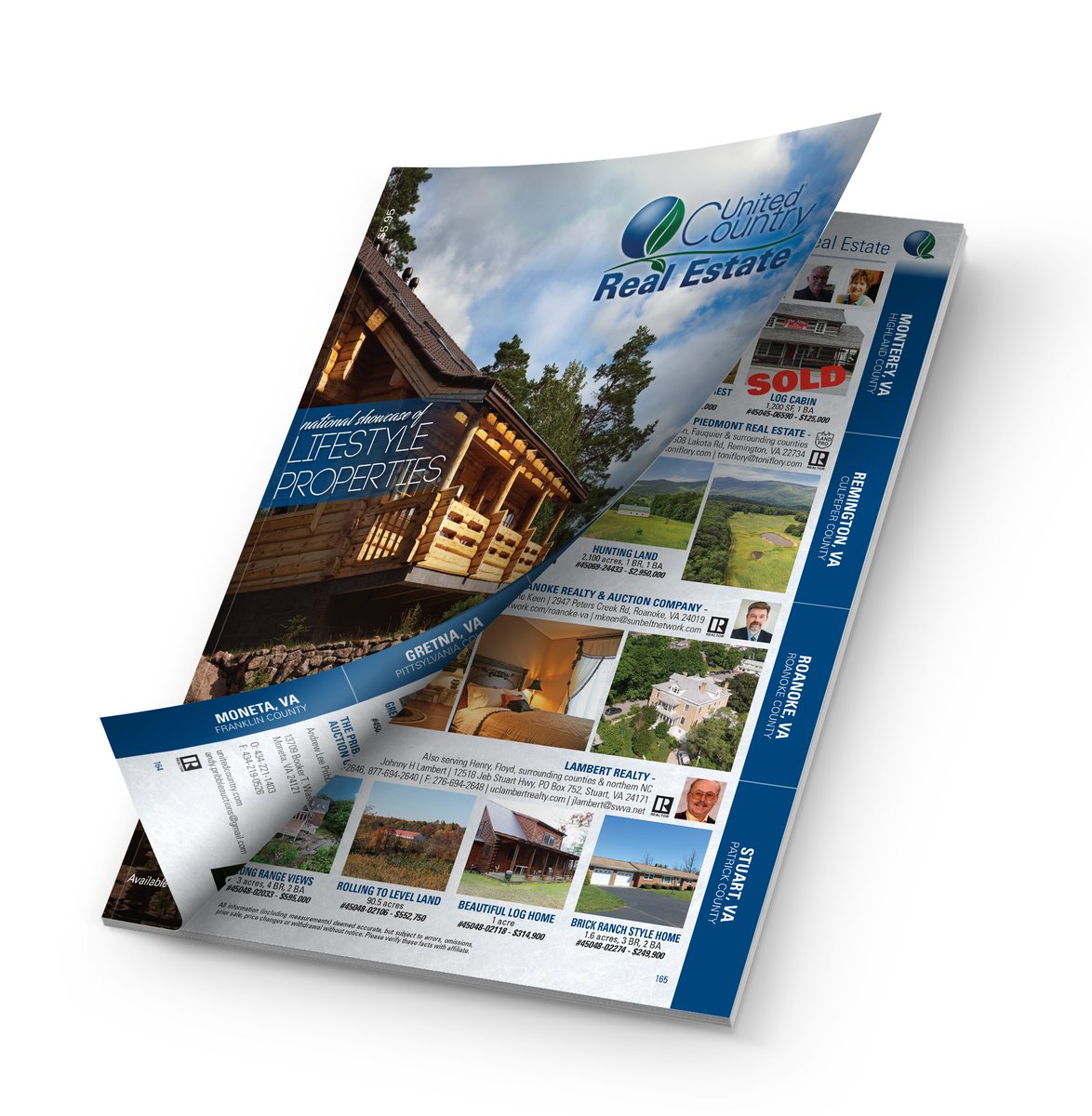 HOT OFF THE PRESSES! 
The United Country Catalog is filled with a variety of worldwide lifestyle properties like country homes, farms &amp; ranches, waterfront properties, recreational properties and more.
Get a printed copy or download a digital version. unitedcountry.com/Publications.