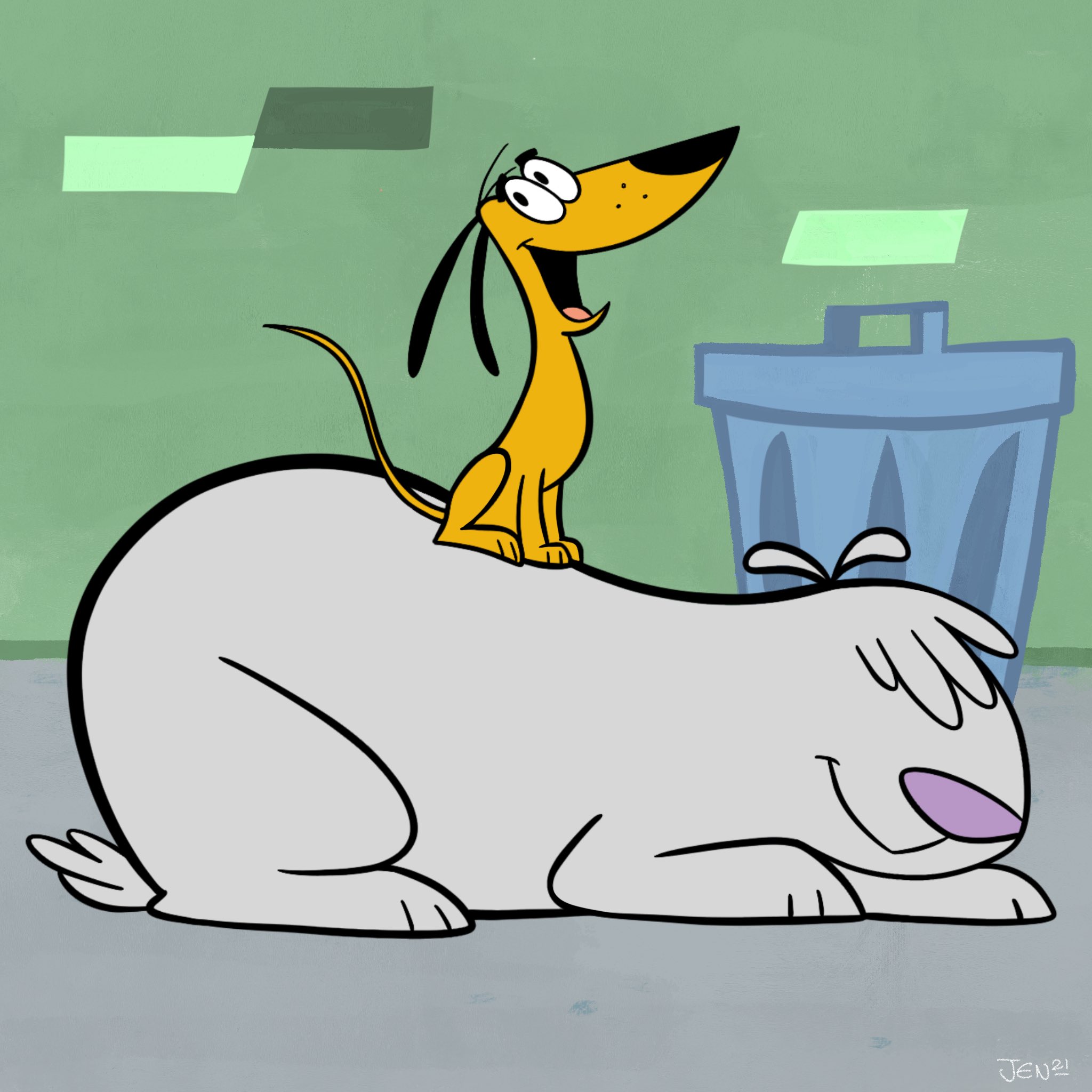 X Jen Anyone remember 2 Stupid Dogs CartoonNetwork