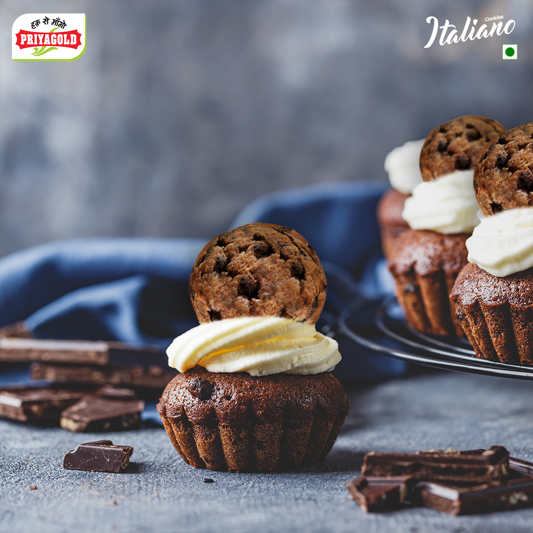 Bring back the kid in you with some cupcakes iced with fresh cream and our delicious Italiano Choco Chip Cookies.

To know more about other Priyagold products, visit: priyagold.com