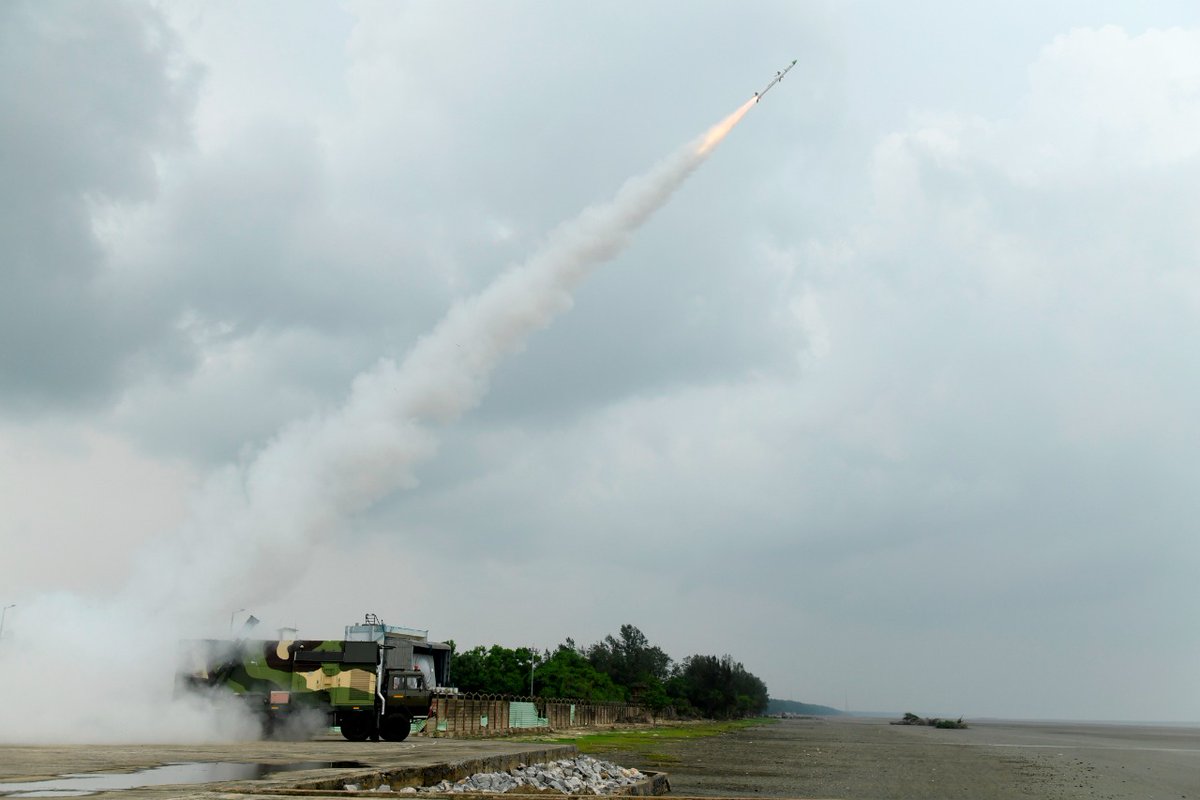 DRDO has successfully flight tested the New Generation Akash Missile (Akash-NG) a Surface to Air Missile from Integrated Test Range (ITR) off the coast of Odisha today 21st July 2021. The flawless performance of the entire weapon system has been confirmed by complete flight data.