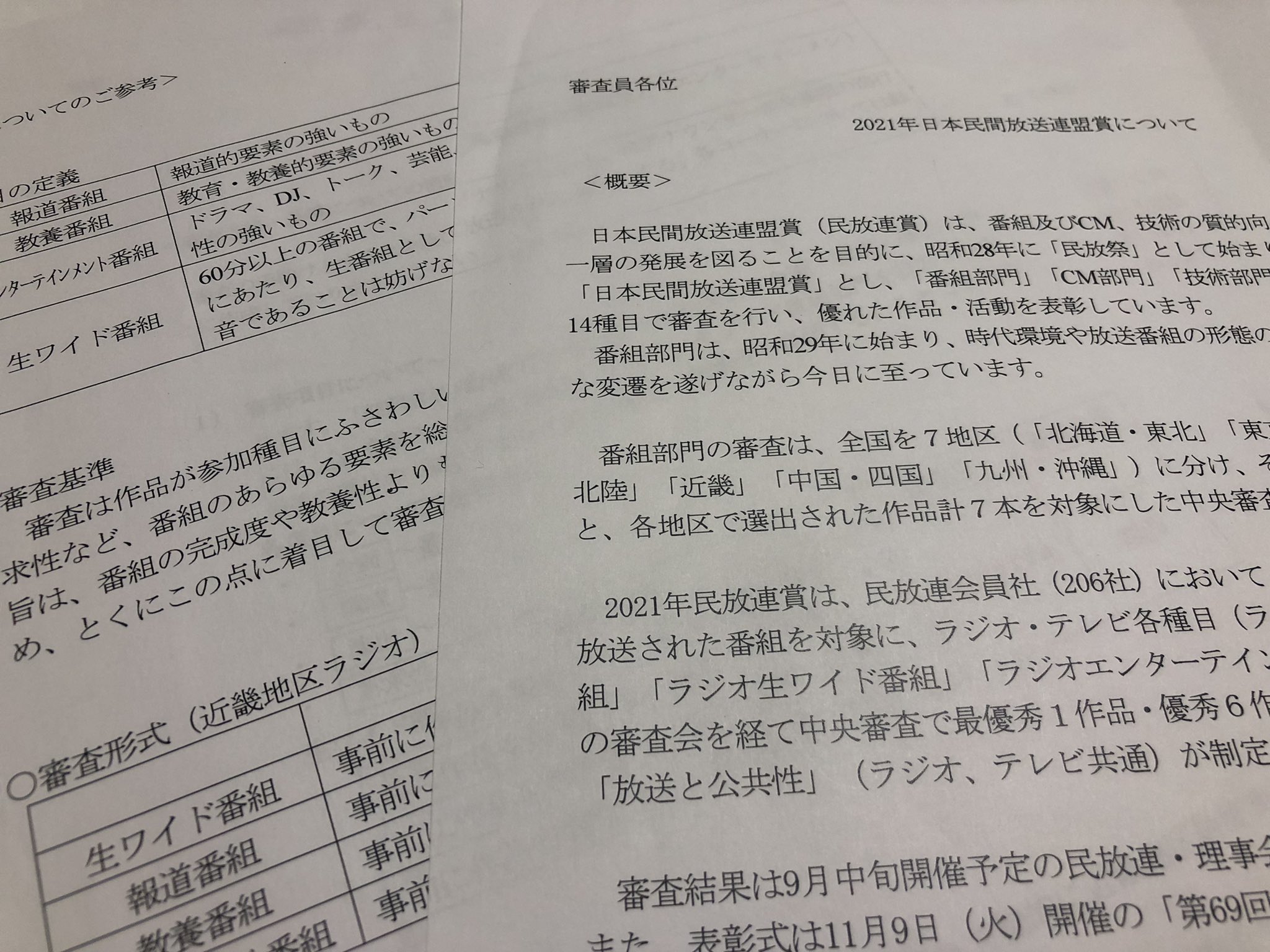 立岩陽一郎 On Twitter 民放連の賞の審査に参加していた為 今日の4チャンtvはお休みさせて頂きました どれも素晴らしい番組で審査は難しいものでした とても貴重な経験でした