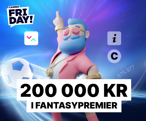 CasinofridayN's tweet photo. Fredagsligaen er åpen! All info, premier og påmelding her https://t.co/24slZd9s8U #FPL #FantasyNOR #FPLNOR #GW1 #FantasyPL https://t.co/4t64vm8uq7