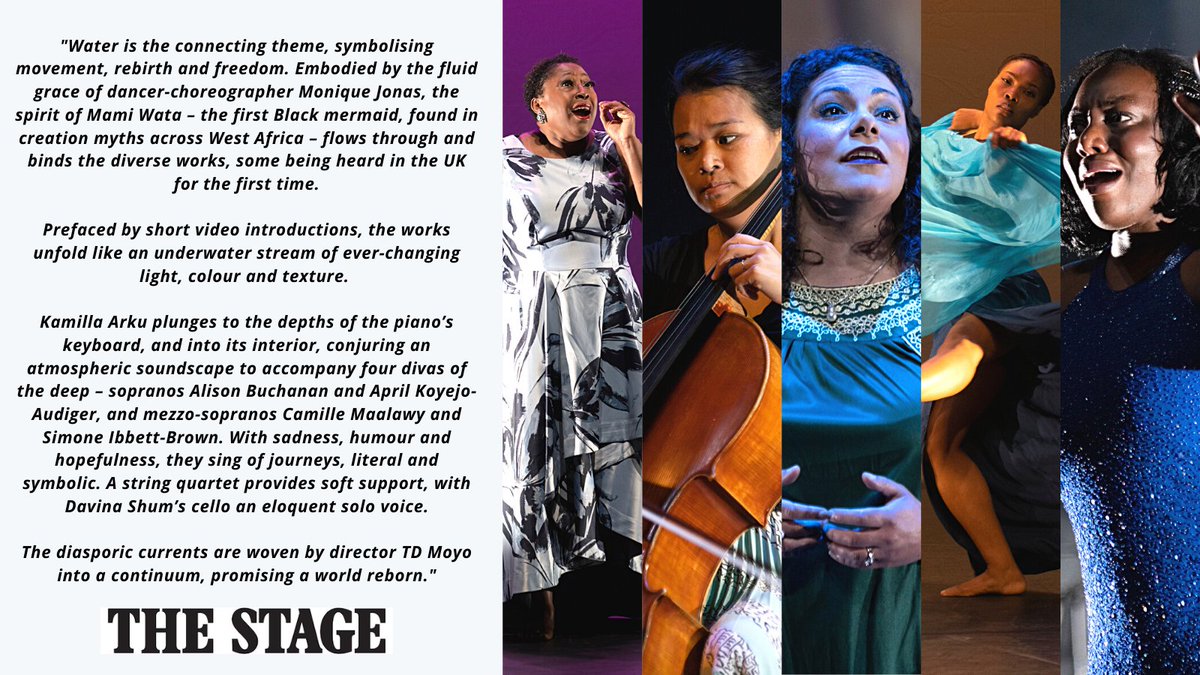 Lovely #review in @TheStage on @PegasusOpera’s MAMI WATA at the @RoyalOperaHouse #HarmonyInDiversity 
@kamillapianist @CMaalawy #Diversity #Opera @bushraelturk @ErrollynWallen #TheStage