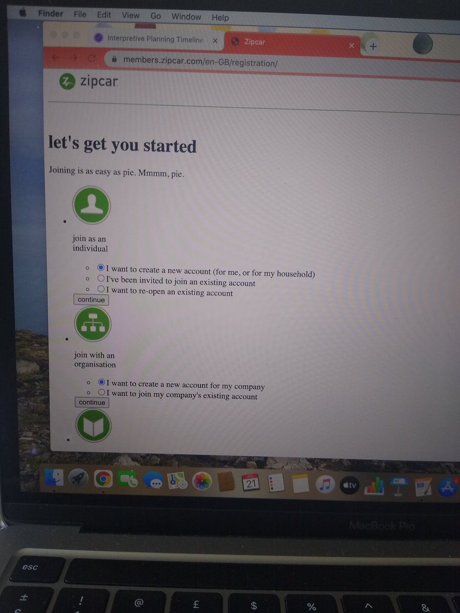 HockingElspeth's tweet photo. @ZipcarUK hi there, I'm trying to finish my registration but your website is not responding. Any suggestions? I've tried using Chrome and Safari... https://t.co/E1tmG6pKO3