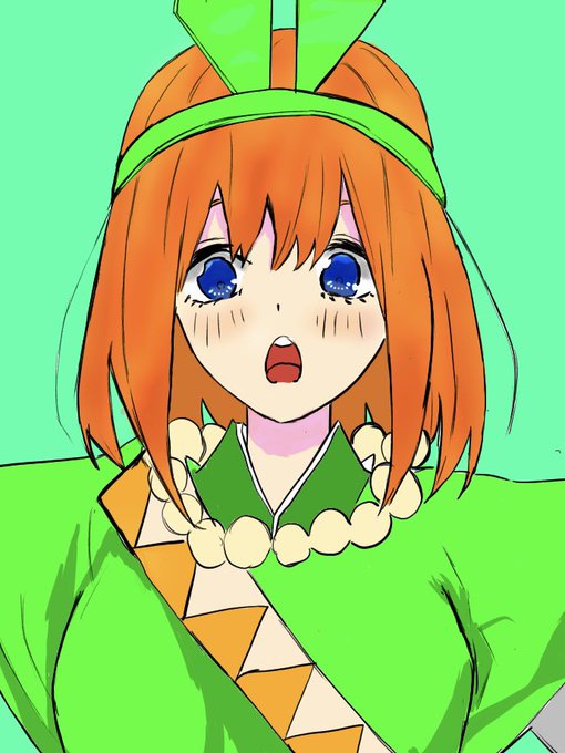 サンシャインさんがTwitterに投稿した中野四葉(五等分の花嫁)のイラスト。