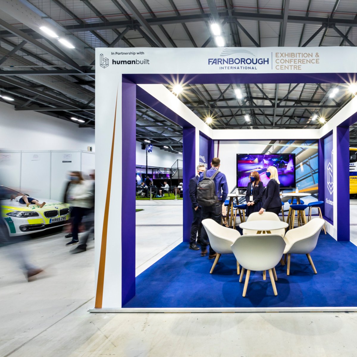 human_built's tweet photo. ☀️ Sun's out, guns out! 💪

We thought we'd try out a new flex today and have a go at a case study, because why not?

Here's our take on Farnborough International's stand at The Event Production Show. Looking pretty fly, even if we say so ourselves.

#eventprofs #exhibitions https://t.co/A3ZfDtSpqQ