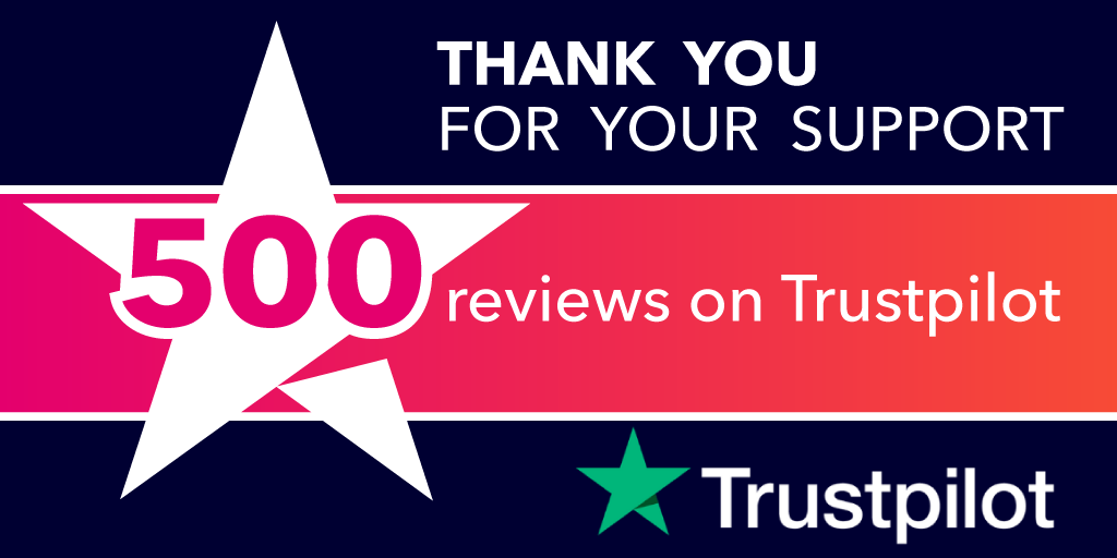 Thank you to everyone who has helped us to pass the 500 review milestone on <a href="/Trustpilot/">Trustpilot</a> &amp; achieve a TrustScore of of 4.1! It's great to read the positive feedback from customers, &amp; it's proof that our smart, straightforward approach really does deliver better outcomes everyday 🥳