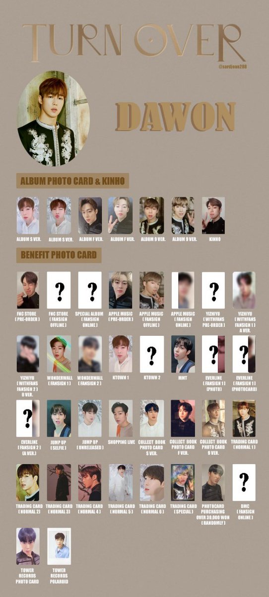 Middle line pc template #SF9 #TURNOVER #TEARDROP