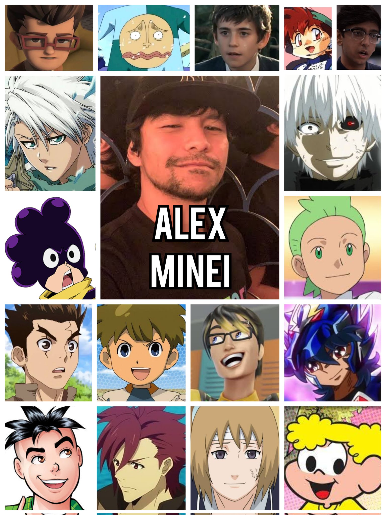 Personagens Com os Mesmos Dubladores! on X: - Alex Minei