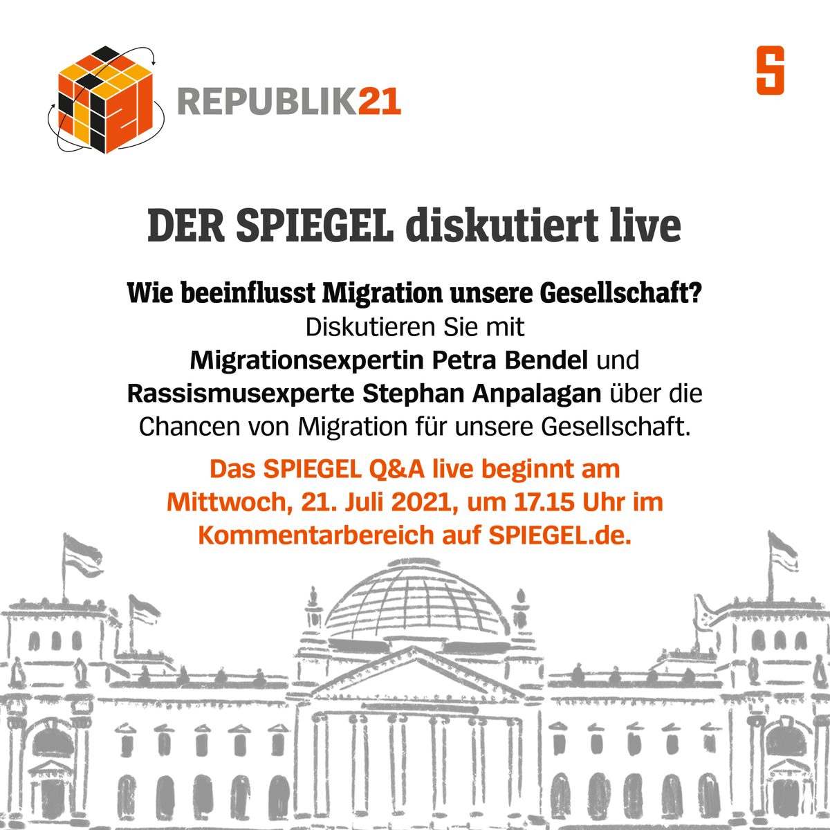 Heute diskutieren <a href="/bendel_petra/">petra bendel</a> und <a href="/stephanpalagan/">Stephan Anpalagan</a> mit unseren Nutzer:innen ihre Fragen zum Thema Migration. Wer dabei sein will 👉spiegel.de/community/disk… #SPIEGELcommunity