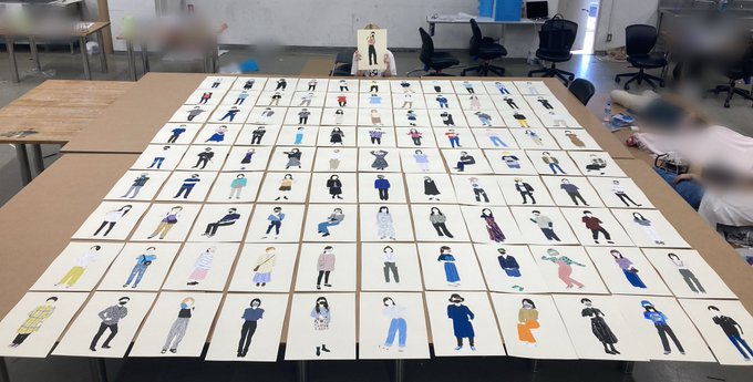 100枚ドローイングの課題
人間の外側がテーマ🕺 