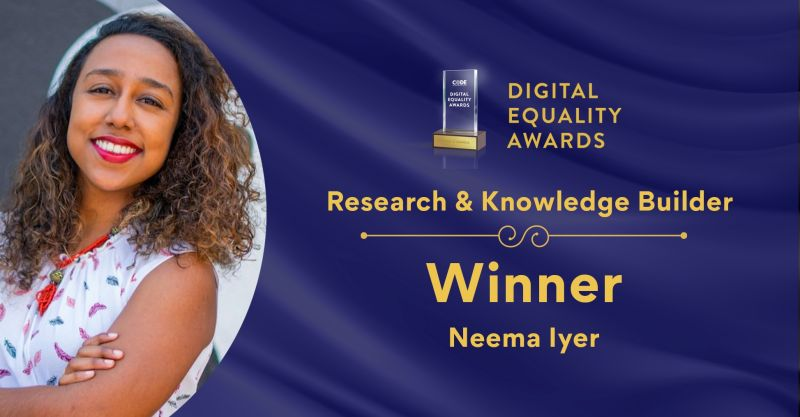 NeemaIyer's tweet photo. Very honoured to receive this year's @CODE_Coalition Digital Equality Award for the category of Research and Knowledge Builder in Uganda! A win for the entire team @PollicyOrg 🧡

Onwards 🚀 https://t.co/VeWQg0WLkA