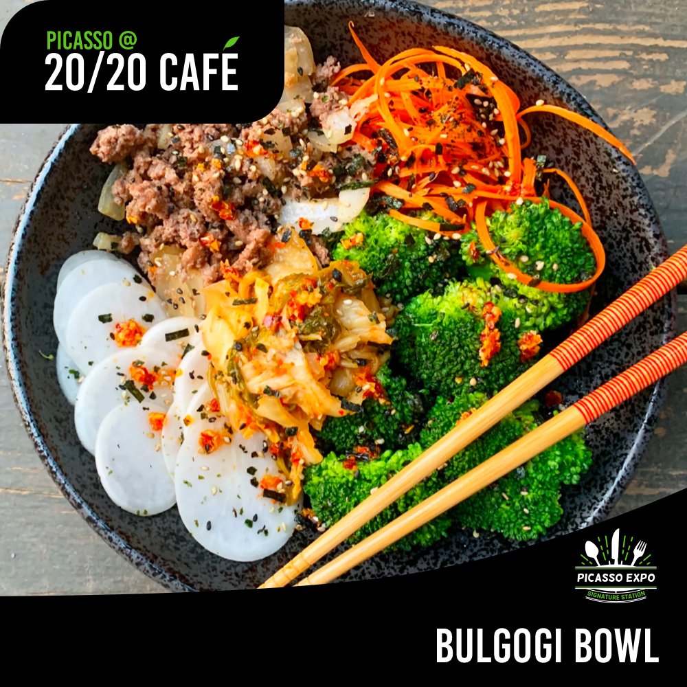 Picasso_Group's tweet photo. The 20/20 Café is serving Bulgogi Bowl today! Visit the Kellogg Eye Center during lunch and try this amazing Picasso Signature! #UMHS #KelloggEyeCenter https://t.co/BcdajVCqZs