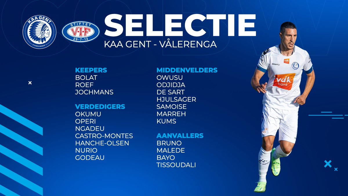 Kaa Gent Onze Selectie Voor De Eerste Van Het Seizoen Gntval Kaa Gent Onze Selectie Voor De Eerste Van Het Seizoen Gntval