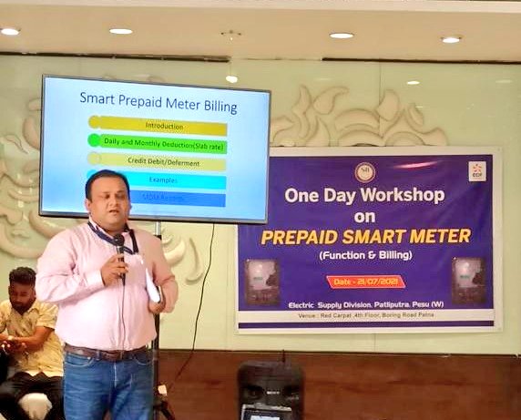 South Bihar Power Distribution Company Limited (@seva_sbpdcl) on Twitter photo An awareness workshop on #SmartPrepaidMeters was held for all engineers & technical team of Patliputra division.
The session was conducted by experts from our partner agencies <a href="/EESL_India/">EESL India</a> & <a href="/EDFIndia/">EDF India</a>.
Today's session was informative & engaging.
<a href="/BiharEnergy/">Bihar State Power Holding Company Limited</a> <a href="/sanjeev_hans97/">Sanjeev Hans</a> An awareness workshop on #SmartPrepaidMeters was held for all engineers & technical team of Patliputra division.
The session was conducted by experts from our partner agencies <a href="/EESL_India/">EESL India</a> & <a href="/EDFIndia/">EDF India</a>.
Today's session was informative & engaging.
<a href="/BiharEnergy/">Bihar State Power Holding Company Limited</a> <a href="/sanjeev_hans97/">Sanjeev Hans</a>