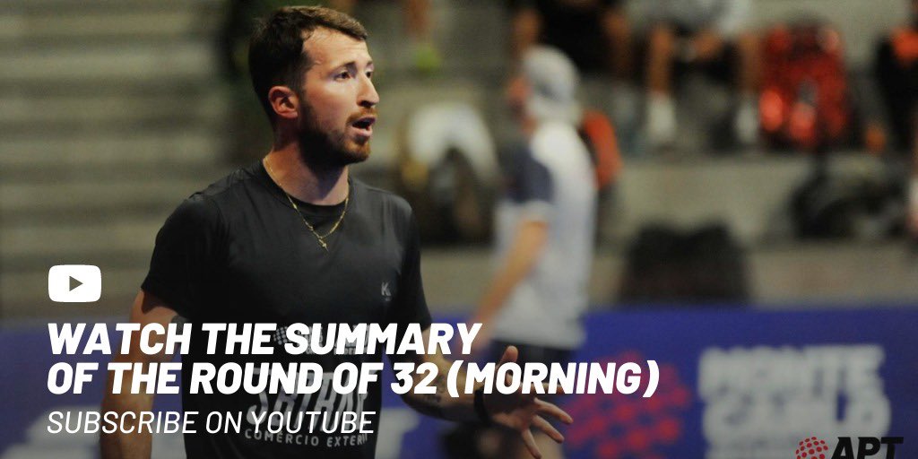 👉🏼 1st part of the summary of the Round of 32!
Watch the matches played during the morning! 👀
__
👉🏼 ¡Primera parte del resumen de dieciseisavos!
Mirad los partidos que se han jugado esta mañana 👀

➡️ youtu.be/9Sj6fBk9At8

#APTKungsbackaOpenII
