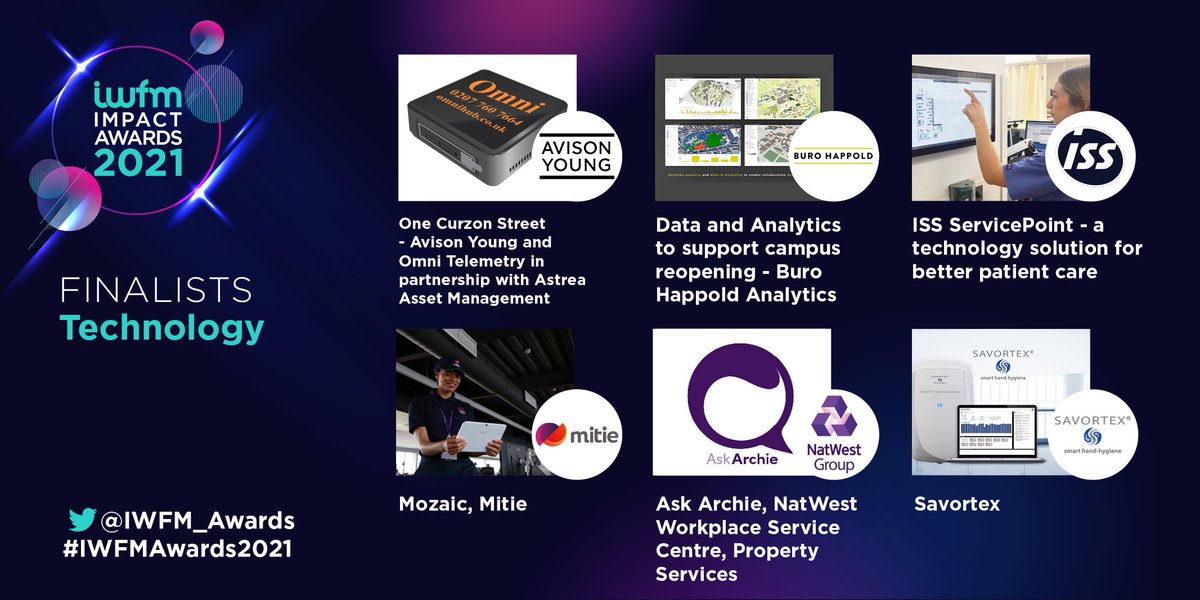 IWFM_Awards's tweet image. Finishing off the #IWFMFinalists for the Technology category, we have:
Ask Archie, NatWest Workplace Service Centre, Property Services @NatWestGroup
Savortex @savortex
#IWFMAwards2021 (3/3)