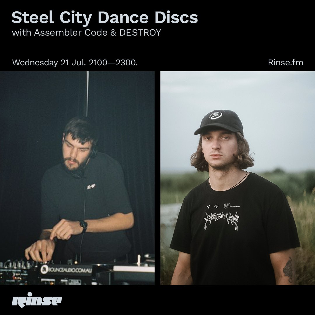 RinseFM's tweet image. Up at 9PM is #SteelCityDanceDiscs with #AssemblerCode &amp;amp; #DESTROY  on rinse.fm/player &amp;amp; 106.8FM 

#RinseFM