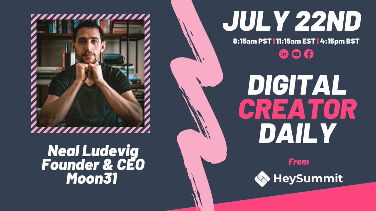 Film buff? Luckily for you, <a href="/misternealio/">misternealio</a> film and TV producer, Founder and CEO of Moon31, and <a href="/Badassery_HQ/">badassery_hq</a> speaker joins us for episode 13 of DCD! Tune in tomorrow to find out why artistic struggles parallel entrepreneurial struggles in all sectors. tinyurl.com/fa8pmzcu