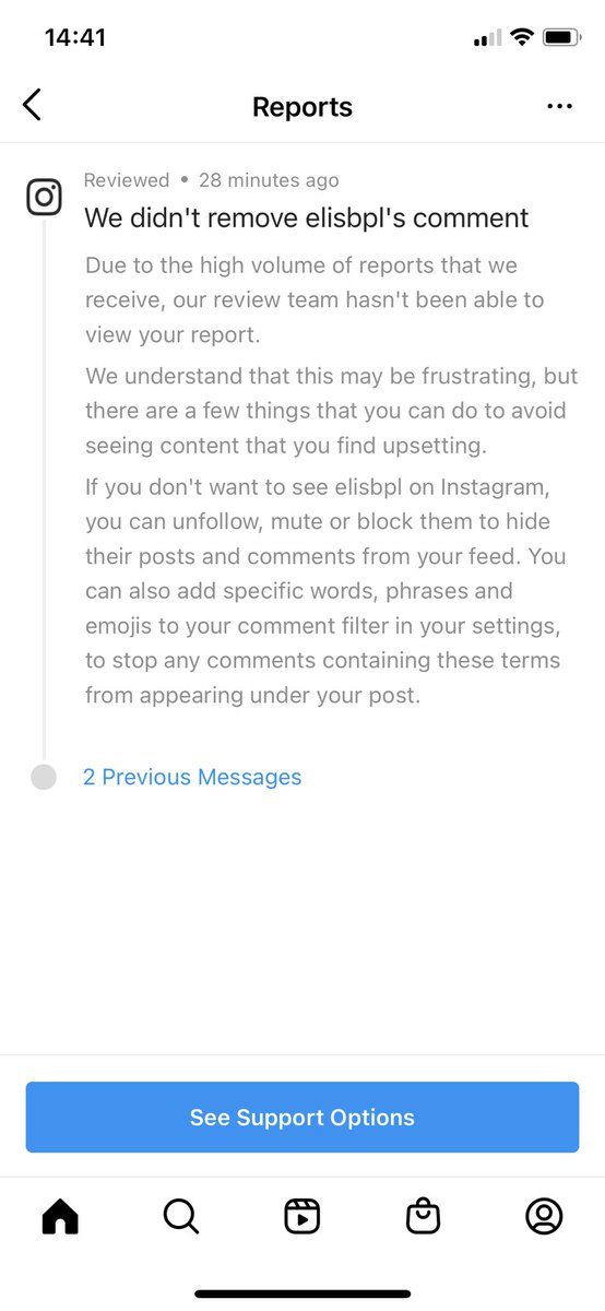 tomasbarcys's tweet photo. . @instagram it is NOT good enough to say ‘we didn’t have time to review the comment’ that has been offensive and is nothing else than cyber bullying. Thanks for the suggestion to ‘unfollow’ but I don’t follow this user in the first place - yet I still see their abusive comments. https://t.co/ZNbvM68iQ1