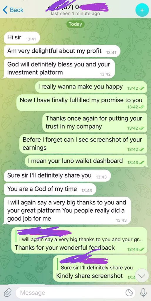 TraderRaye's tweet image. INVESTORS FEEDBACKS FROM MY PRIVATE TEAM. We are making profit and winning with speed, don't think this is luck, this is a result of careful observation of the market and a lifetime of learning to trade and master the CRYPTO market. To earn massively like our investors, inbox me