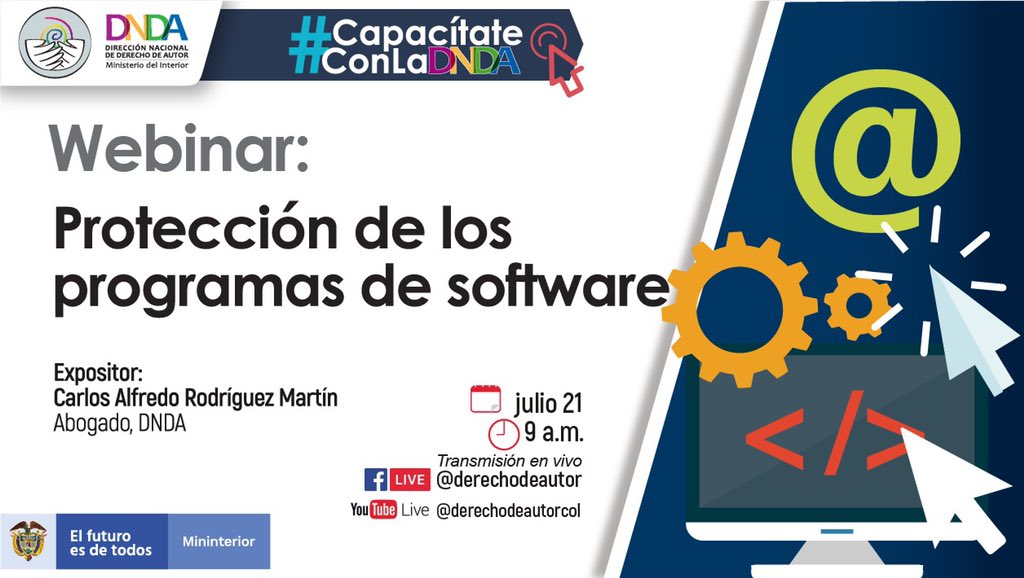 CRomeroRomero2's tweet photo. Hoy miércoles 21 de julio es el momento perfecto para que aprendas a proteger tus creaciones de #Software.

¿Qué esperas para participar?

⏰9:00 a.m.
🌐YouTube: https://t.co/AjyCPCyedy
🌐Facebook: https://t.co/9VKTs7Hl7m

Inscríbete: https://t.co/PFPB4Ykvak https://t.co/UplE03NtwI