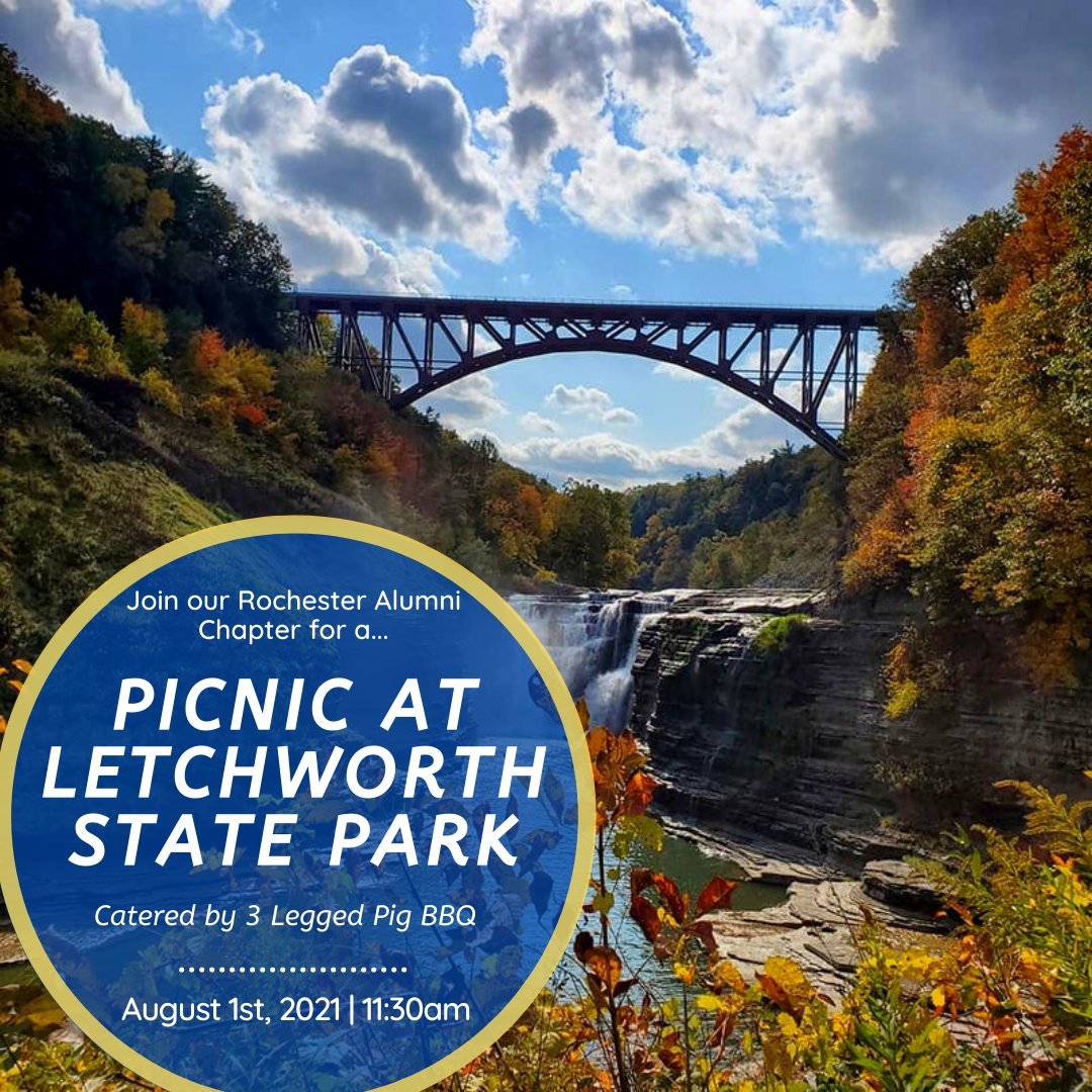 We hope all pioneers are having a great summer!☀️
Be sure to keep an eye on our events page for upcoming events! 

alfredstate.edu/alumni/events

Registration is still open for our next event at Letchworth State Park - Come enjoy some beautiful views and BBQ with our Rochester Chapter!