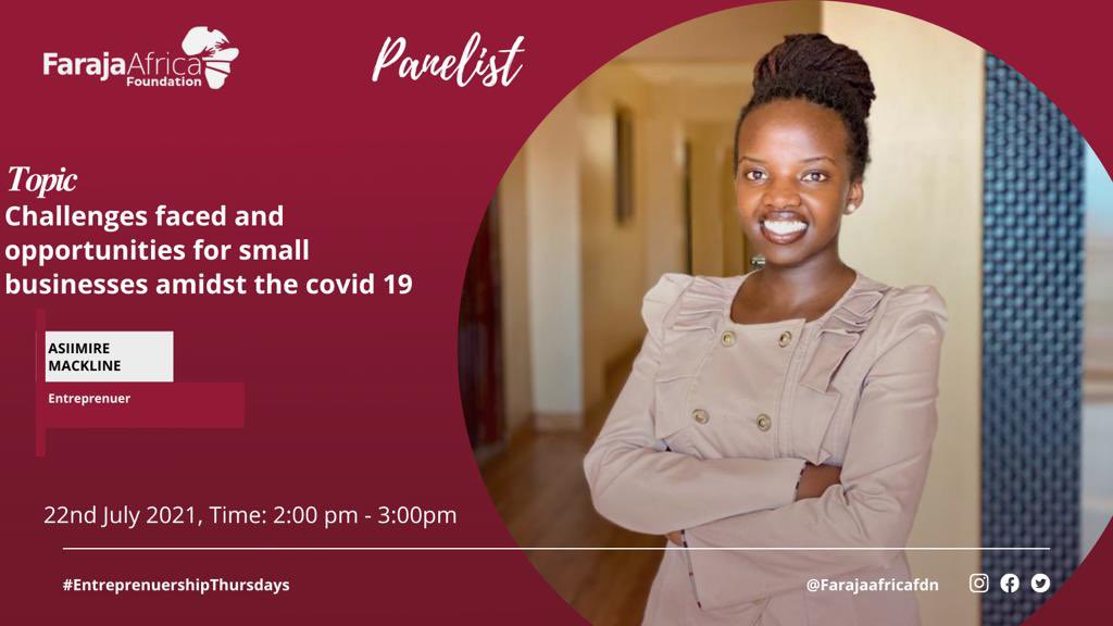 FarajaAfricaFdn's tweet photo. Entrepreneurโs Persistence in the covid 19 pandemic. Join us tomorrow at 2:00 pm, we shall be discussing the challenges and opportunities resulting from covid 19, sourcing for funds for small businesses and content creation for marketing. #SelfEmployUg #EntrepreneurThursdays https://t.co/0sTePStfG0