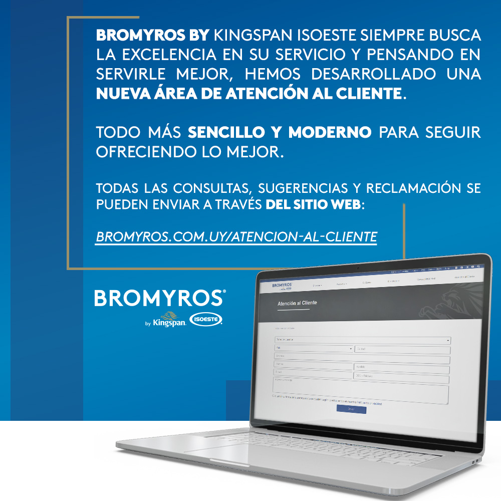BROMYROS's tweet photo. Bromyros by Kingspan Isoeste siempre busca la excelencia en su servicio, para ello hemos desarrollado una nueva área de atención al cliente.​
​
Sencillo y eficiente para seguir ofreciendo lo mejor. https://t.co/yFuzkktlyP