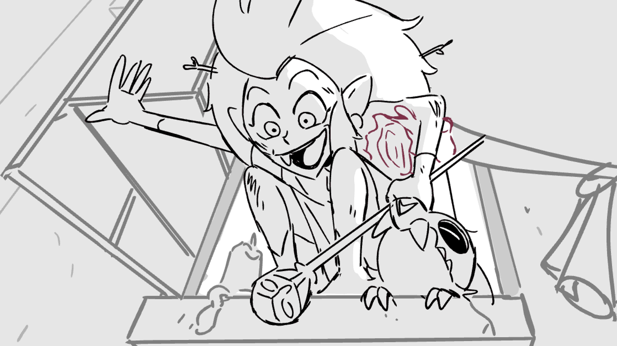 Some of my boards from Hunting Palismen! :> Any episode with Hunter in it was a delight to work on, and I also really enjoyed working on the tender stuff at the end of the episode. #TheOwlHouse (1/2) 