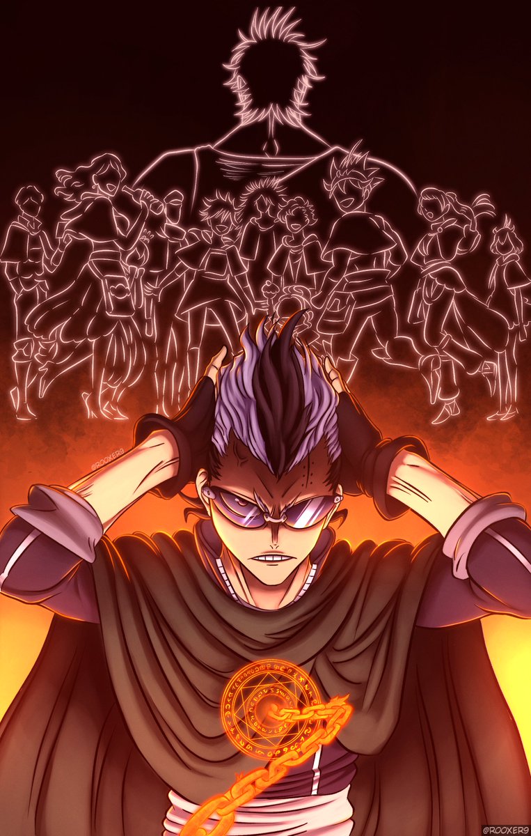 Rooxer9's tweet photo. Textless version of both the fanmade volume covers i have done. Feel free to use them as wallpaper or pfp but dont repost. โบ๏ธ
#BlackClover #ใใฉใใฏใฏใญใผใใผ #BC300 https://t.co/EfOysQg07e