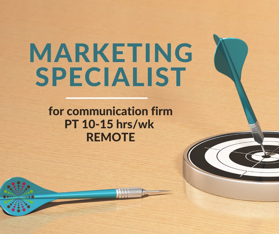 New job! Marketing Specialist, 10-15 hrs/wk, 100% remote. Lead marketing activities for a boutique executive coaching and communications firm. See more and apply: bit.ly/3xZDxb2

#Marketing #parttimejobs #remotejobs #flexibility