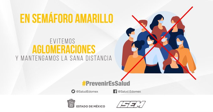 CecytemMetepec2's tweet photo. Durante el semáforo amarillo debemos reforzar las medidas preventivas, no bajar la guardia y seguir cuidando todos de todos.
#EdoméxEnSemáforoAmarillo @somoscecytem https://t.co/xMDf5sl4pg