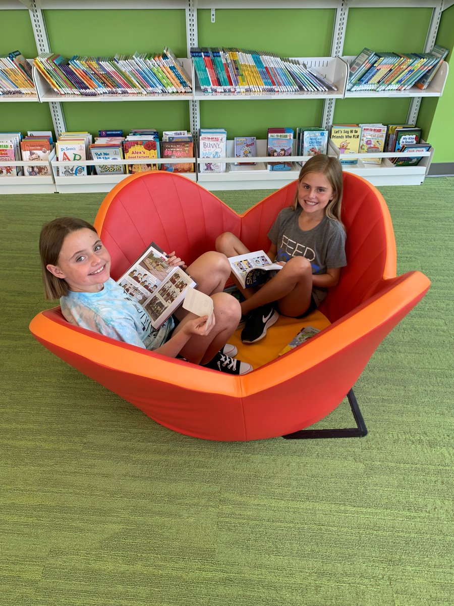 Hey Eagles, Are you in for the Reading Challenge?
These GV Readers are taking the challenge by reading at the new West Perry Library! 20 minutes per day in July to make our Reading Hall of Fame!