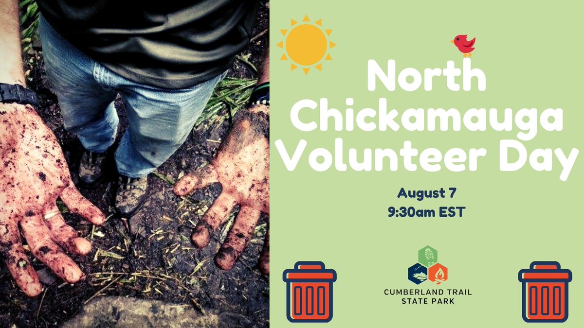 We're having volunteer days on August 7th and October 2nd! Plus a "Learn How to Nature Journal!" program on August 8th - All at North Chickamauga! 

Full Details and Directions: tnstateparks.com/parks/events/c…