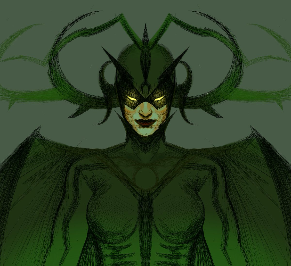 RT @narutosdurag: Threw colors on the Hela I sketched yesterday ! #thor https://t.co/GCWcqcuMU8