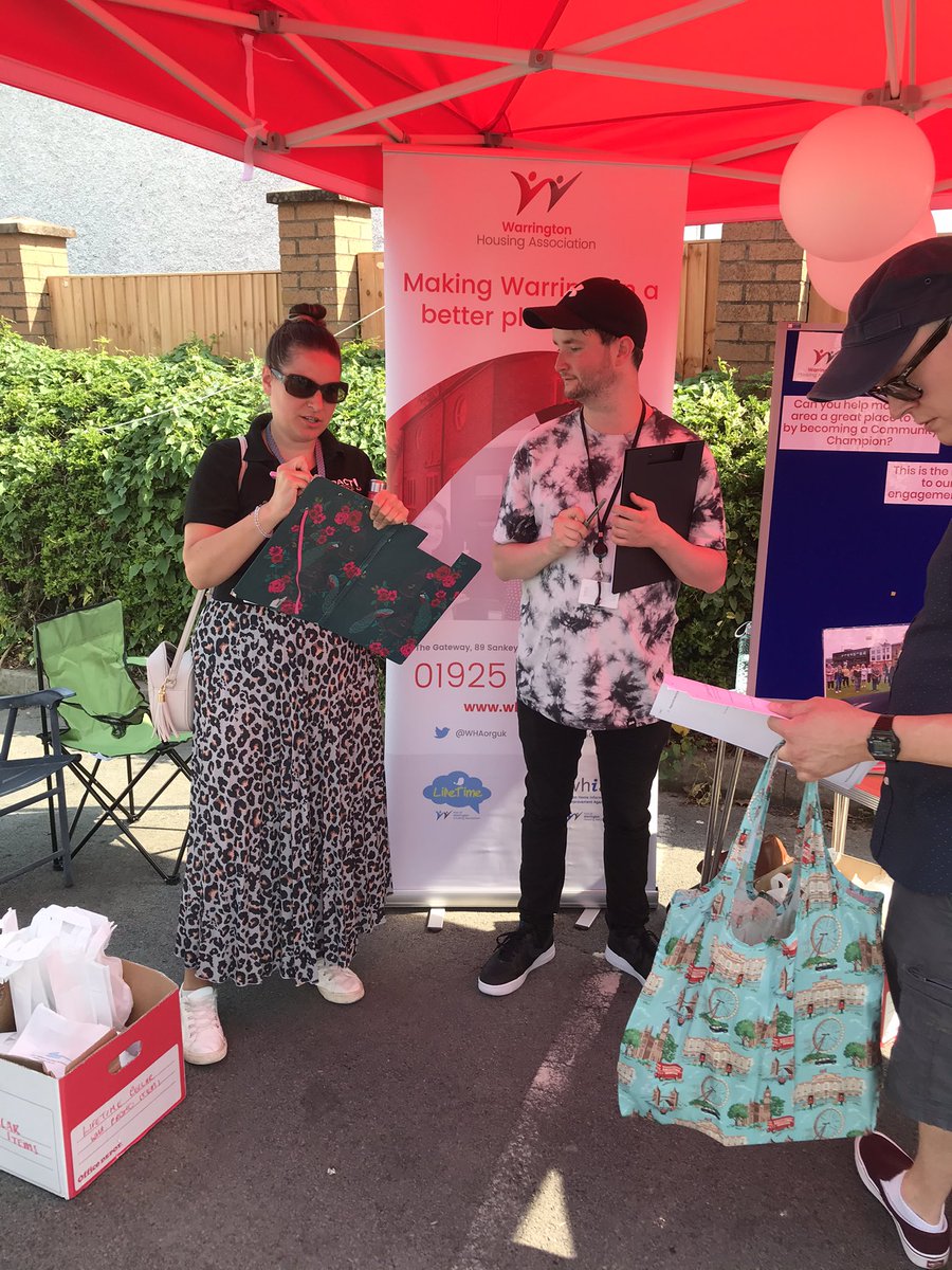 Matthew our Housing Apprentice with his tutor from @impactgroup2030 assessing his work. Matt you have done an excellent job in planning this event all <a href="/WHAorguk/">Warrington Housing Association</a> are proud of you 👍🏻 #apprenticeships #WeCare @SarahW_WHA <a href="/Lorri172/">Lorri Holding</a>  <a href="/MoneyadviceW/">MoneyAdvice_WHA</a>