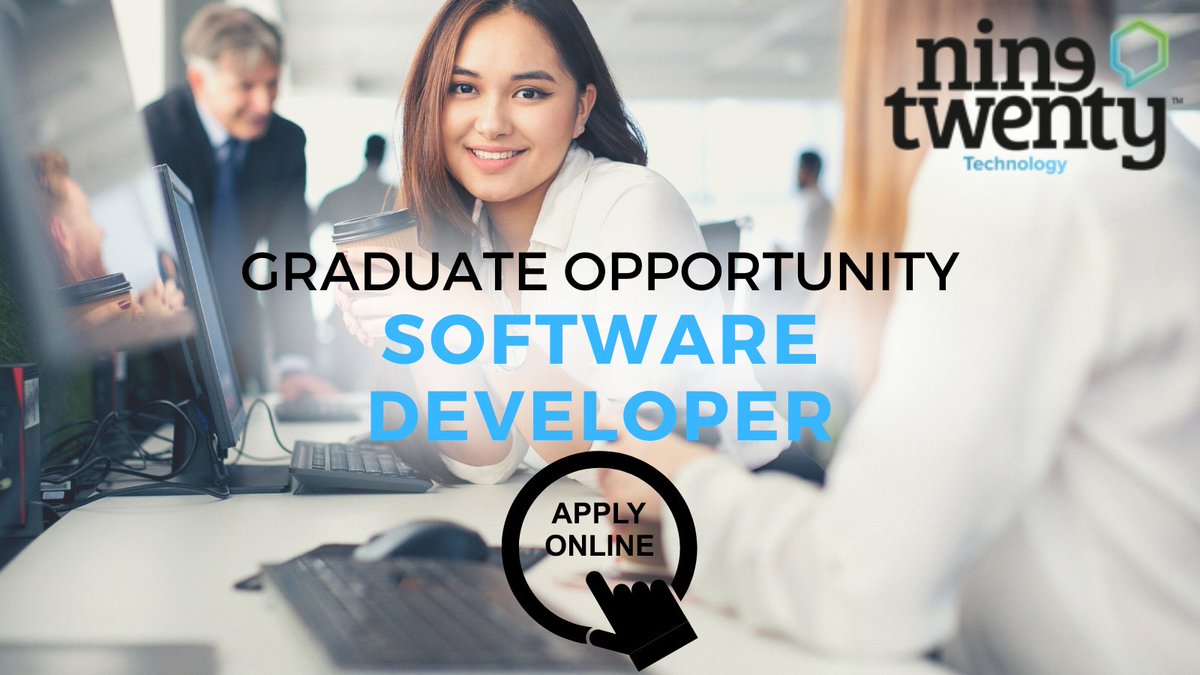Nin9Twenty's tweet image. Graduate Software Developer opportunities available.
Nine Twenty are seeking ambitious graduates to join a leading technology business located in Dalgety Bay.
Find out more via the link below.
ffi.sh/vZpwj
#ninetwenty #nin9twenty #graduatesoftwaredeveloper