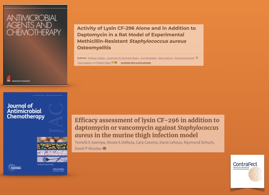ContraFectCorp's tweet image. ICYMI $CFRX data in Antimicrobial Agents &amp;amp; Chemotherapy @ASMicrobiology &amp;amp; Journal of Antimicrobial Chemotherapy @BSACandJAC #CF296 potent bactericidal &amp;amp; anti-biofilm against #StaphAureus; add CF-296 to daptomycin or vancomycin get stronger antibacterial  
ir.contrafect.com/press-releases…