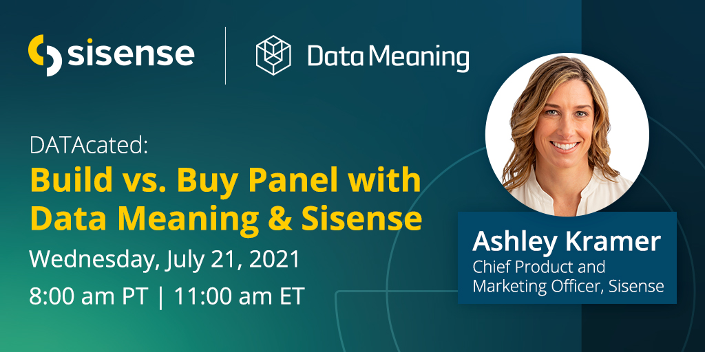 Sisense's tweet image. Last chance to register! Join Sisense, @datacated_ and @datameaning for a live Panel Discussion today!

Register here:

 bit.ly/3xqjLoZ

#AnalyticsEverywhere #Data