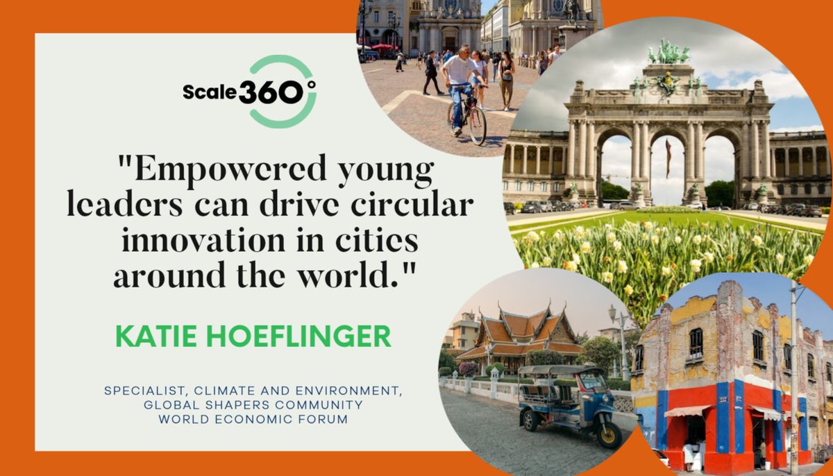 Cities play a key role in building and scaling the #circulareconomy. 

Learn more at #Scale360 #CitesGoCircular on Friday, 23 July 9:30 New York, 15:30 Geneva, 21:30 Beijing. 

Watch here: bit.ly/CE-CGC-2021 @WEF <a href="/GlobalShapers/">Global Shapers</a>