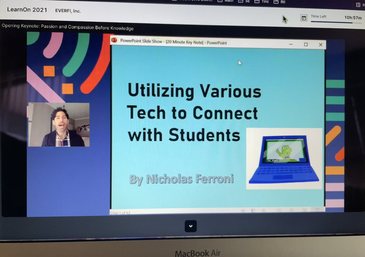 Shar_teacher's tweet image. Very excited to get my #LearnOn with @EVERFIK12! Thank you @NicholasFerroni for your amazing keynote! #LearnOn2021