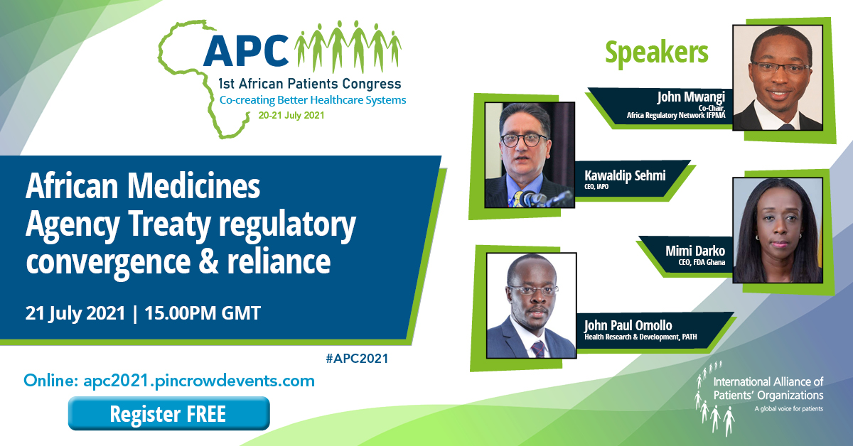 FINAL SESSION of #APC2021: Regulatory reliance and how can it benefit African patients? With 15 countries having now ratified the #AfricanMedicinesAgency treaty, making it possible to come into force join us as we discuss what it will mean for patients: loom.ly/Z09_KgI