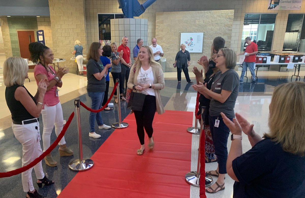 We rolled out the red carpet for our new teachers this morning as they begin their two day orientation! We are SO excited to have all of you and can't wait to see the great things you do for your students, schools, and community. #WeAreEVSC #EVSCNTO2021