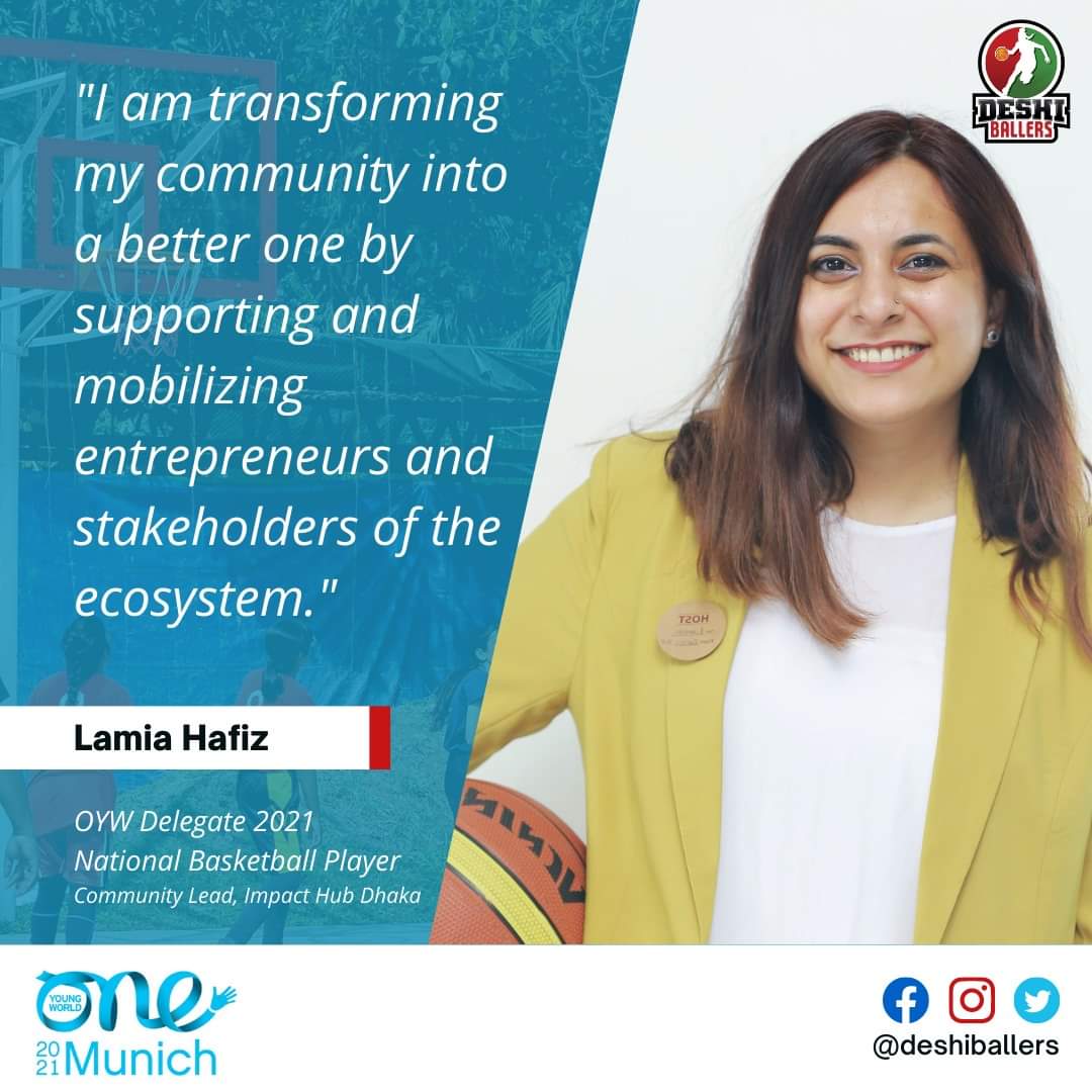 deshiballers's tweet photo. Proud to announce that we have 2 Deshi Ballers attending One Young World summit this year, to be held at Munich, Germany from 22 - 25 July 2021. 
#DeshiBallers #TheCourtNeedsHer #OneYoungWorld #OYW2021 https://t.co/Ai6Hyd6hIj