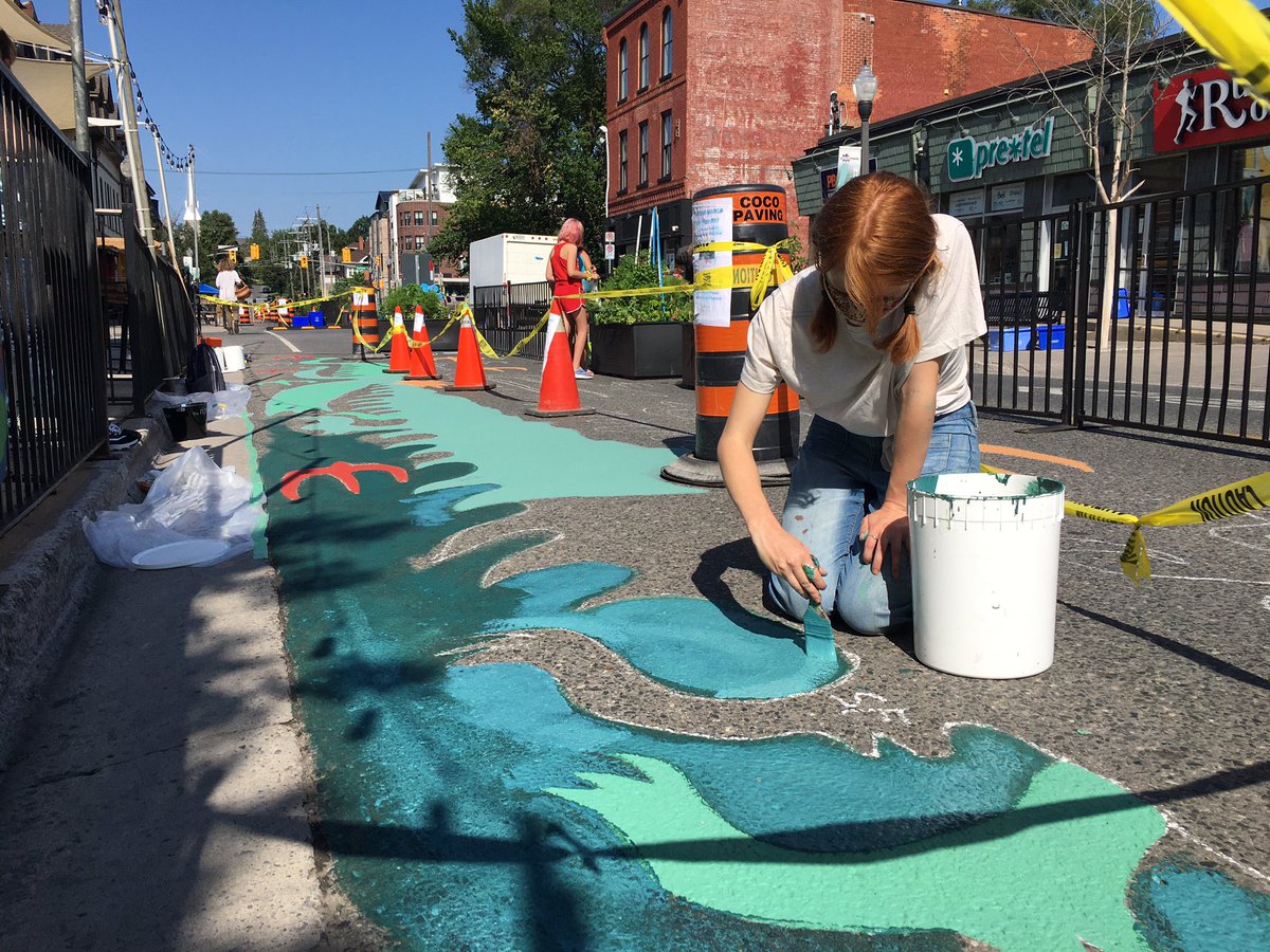 Murals have begun here on Hunter Street in <a href="/theBoroPtbo/">The Boro</a> as part of the The Renaissance on Hunter, which comprises two distinct but related public art projects along Hunter Street that align with the Temporary Downtown Public Space Changes #ptbonews