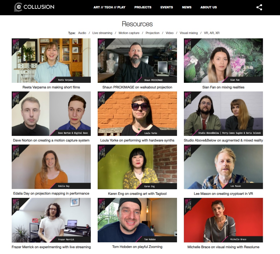 》》》Excited to add six new videos to the collection that shares insights from artists about their work, aiming to spark curiosity and act as an introduction for others who would like to incorporate similar techniques into their work and practice!
collusion.org.uk/resources/